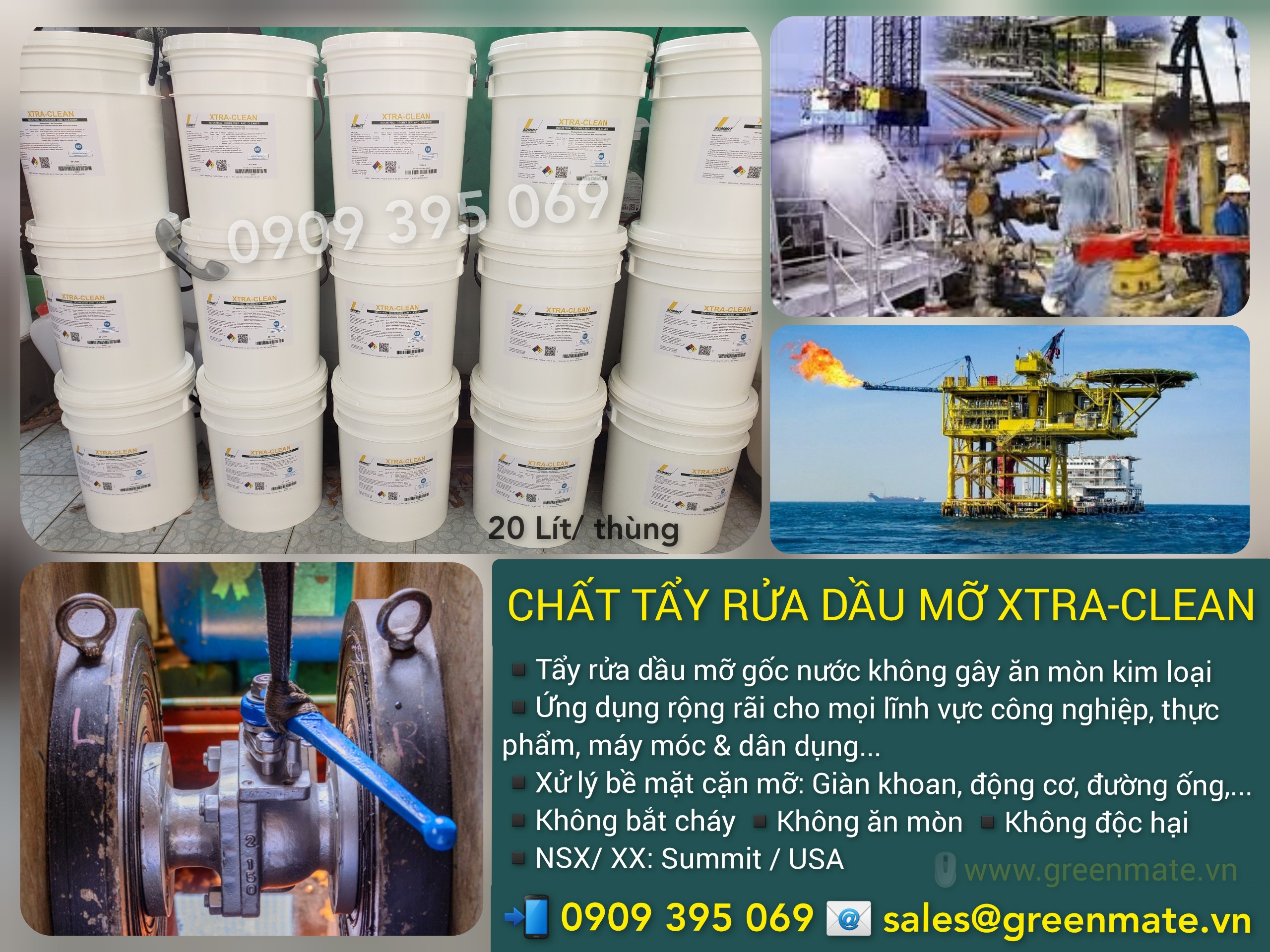 Chất tẩy rửa dầu mỡ công nghiệp XTRA-CLEAN